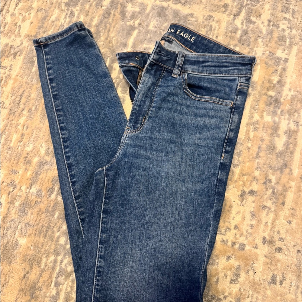 American Age Women's Dark Blue Skinny Jeans